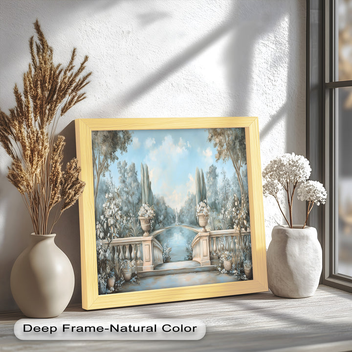 Tranquil Garden Terrace – Landscape Oil Painting