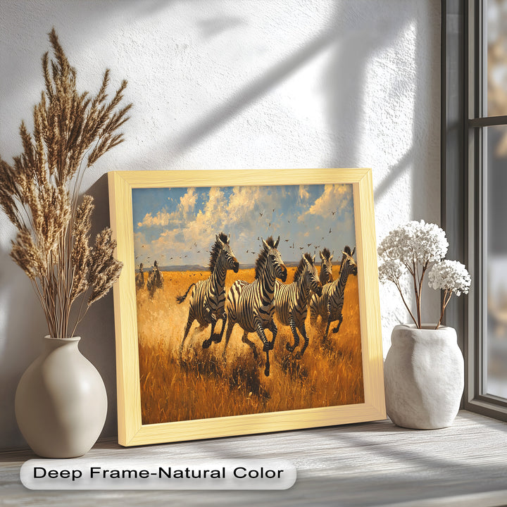 Running Wild – Zebra Oil Painting
