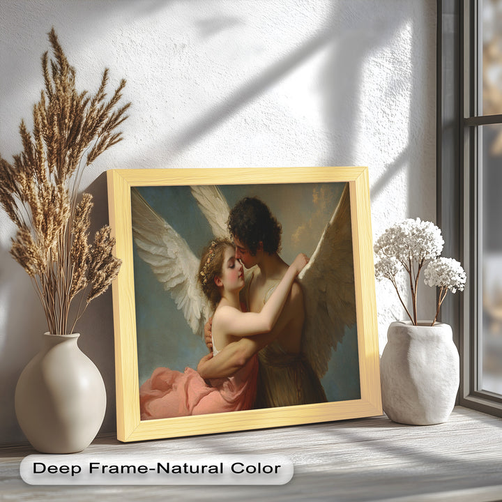 Heavenly Embrace – Cupid and Psyche Renaissance Love Oil Painting