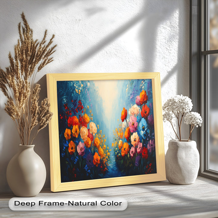 Multicolor Wild Bloom Explosion - Flower Oil Painting