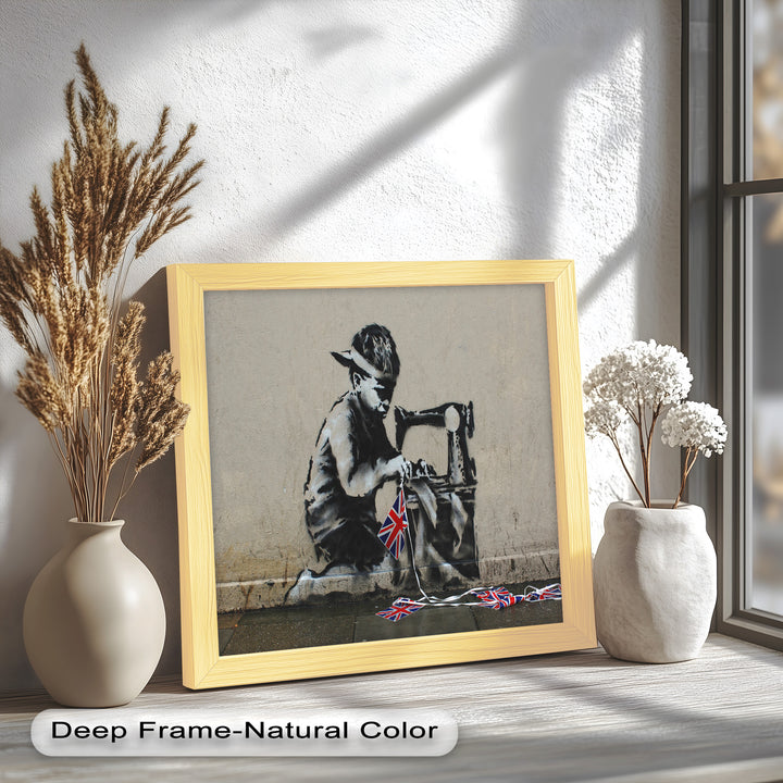 Stitched Allegiance – Banksy Oil Painting
