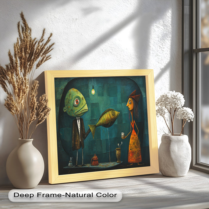 The Offering – Surreal Tea Exchange Picasso Oil Painting