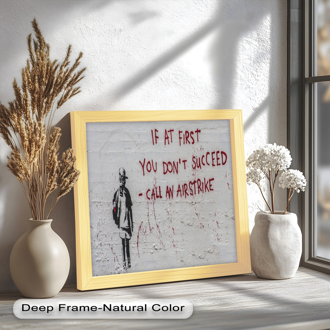 Call an Airstrike – Provocative Banksy Oil Painting