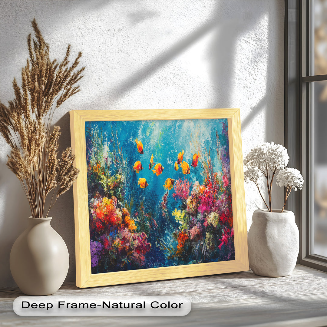 Coral Reef with Tropical Fish – Animal Oil Painting