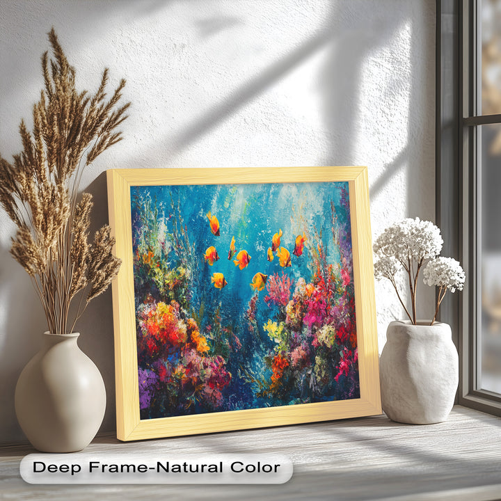 Coral Reef with Tropical Fish – Animal Oil Painting