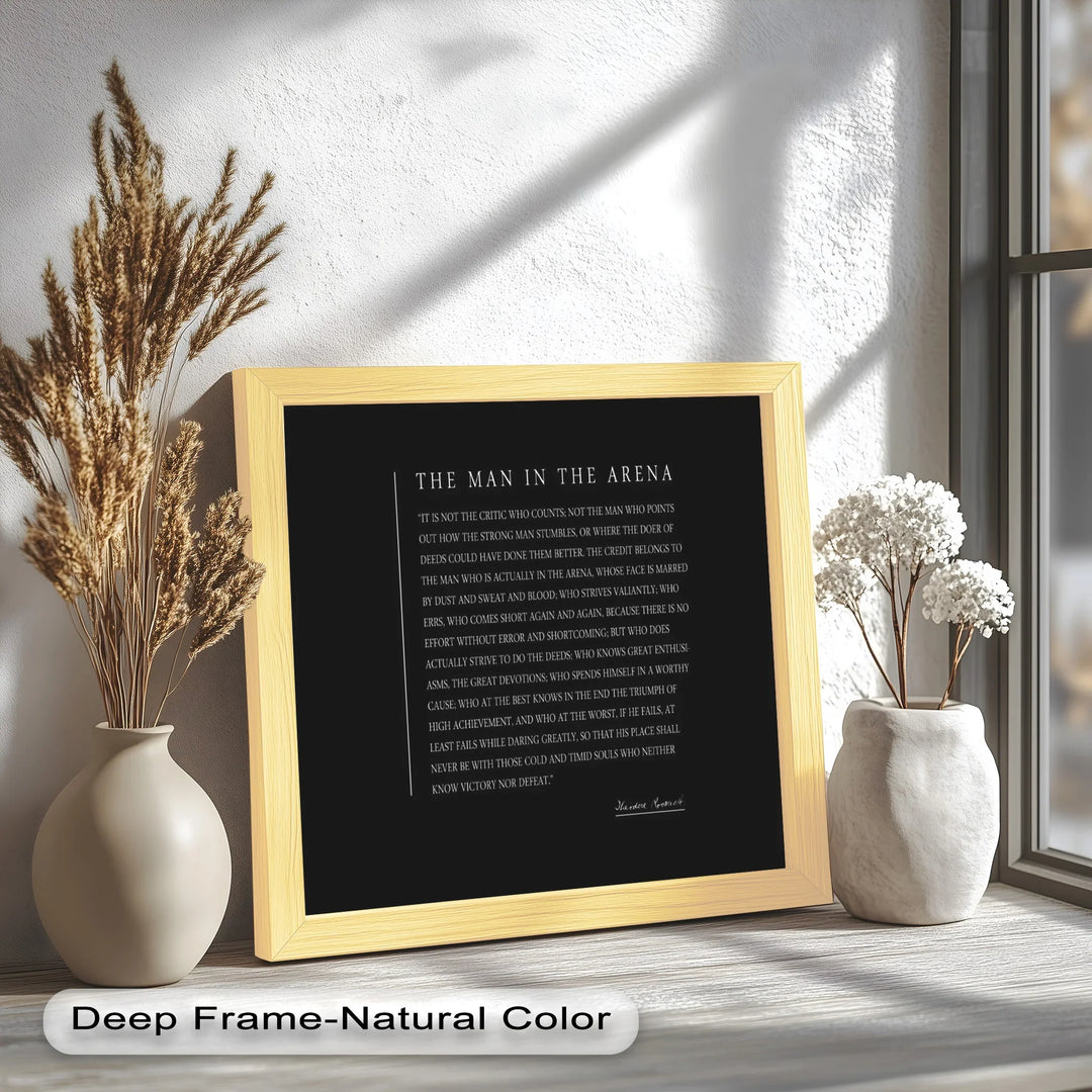 The Man in the Arena – Inspirational Quote Oil Painting - MyPhotoStation