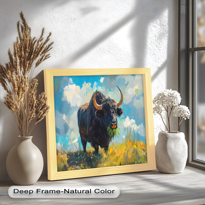 Highland Bull – Abstract Oil Painting