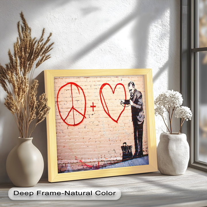 Peace + Love Equation – Banksy Oil Painting