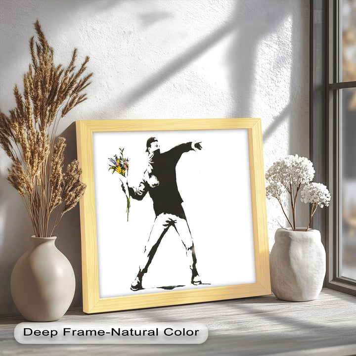 Flower Thrower – Iconic Protest Banksy Oil Painting