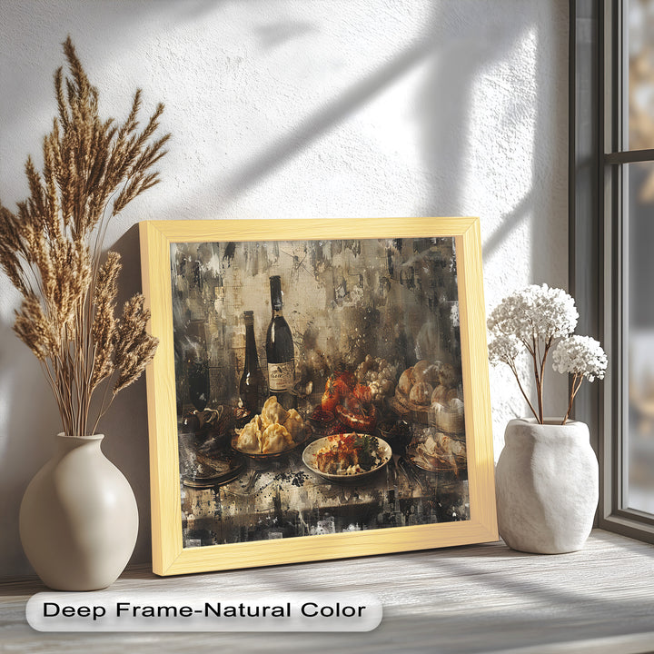 Rustic Feast – Vintage Culinary Still Life Food Painting