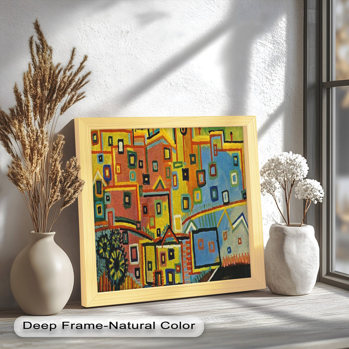 Schloss und Sonne von Paul Klee – Geometrisch-abstraktes Ölgemälde