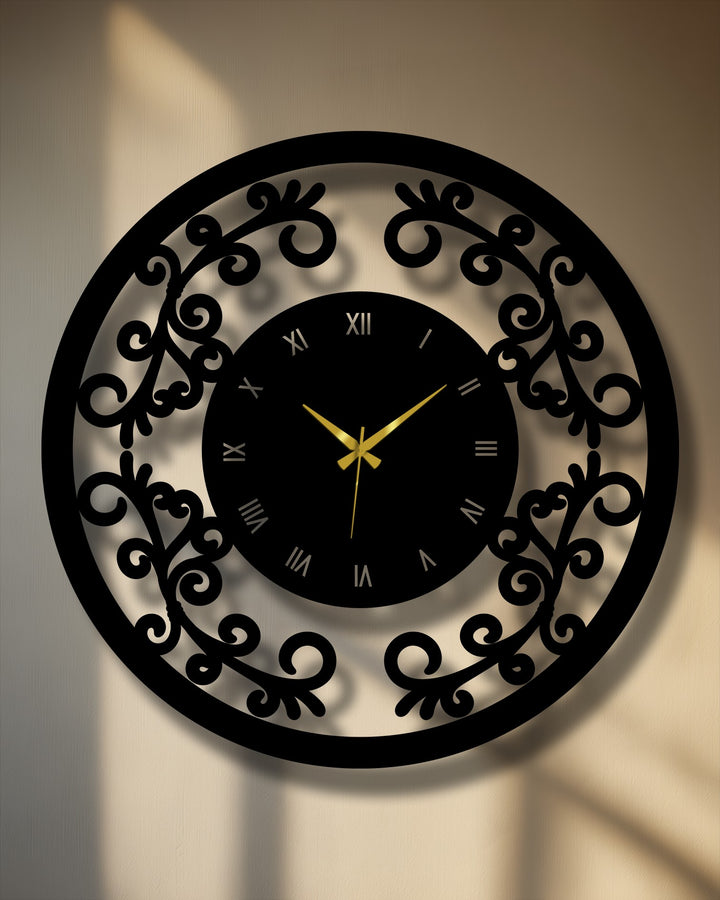 Background with a sunlit glow contrasts against the dark ornamental floral frame, giving a vintage look and a stylish touch to your home decor.