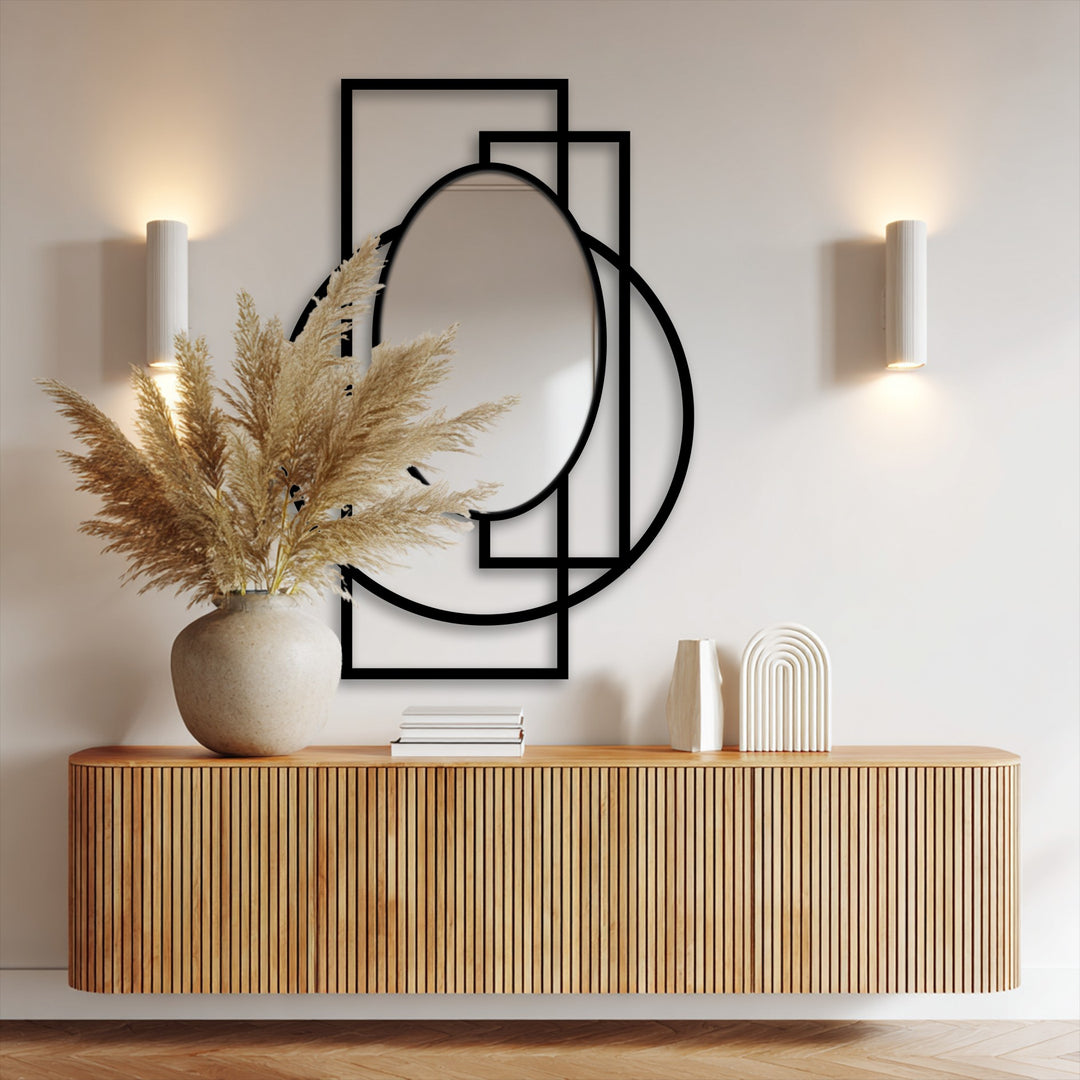 Loft-style geometric wall décor