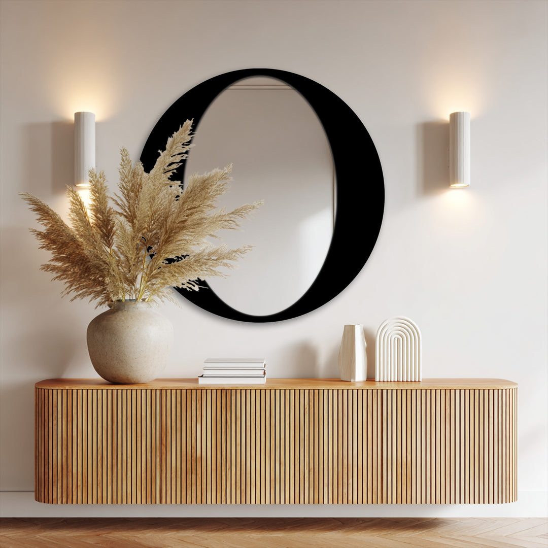 Modern geometric round wall decor