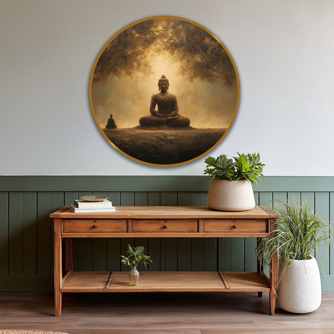 round buddhist artwork