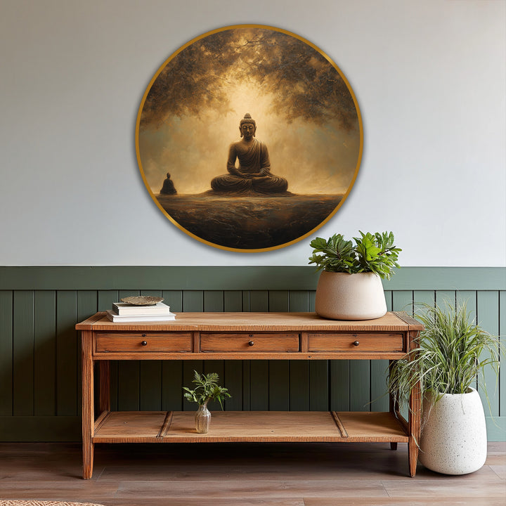 round buddhist artwork