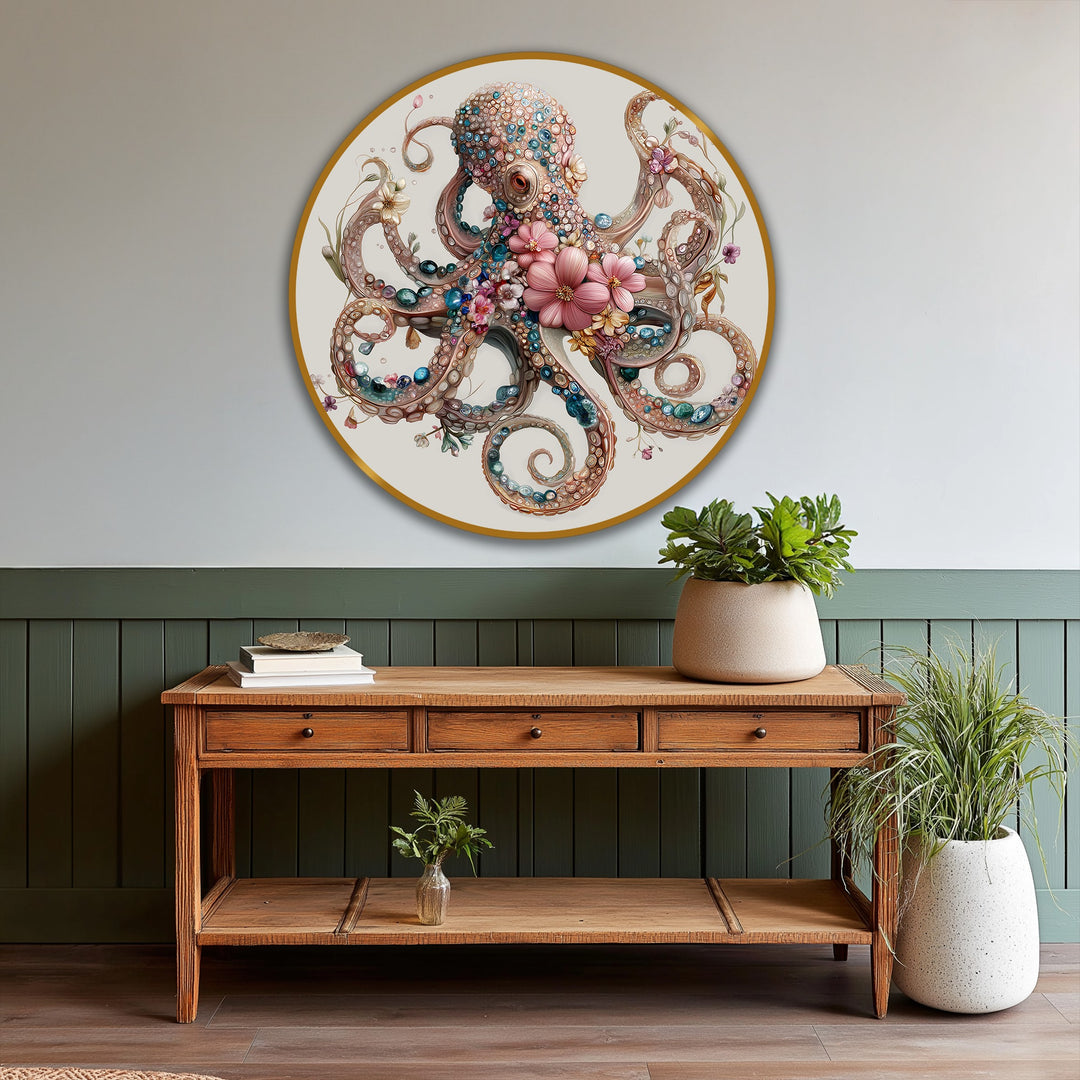 ornamental octopus wall art