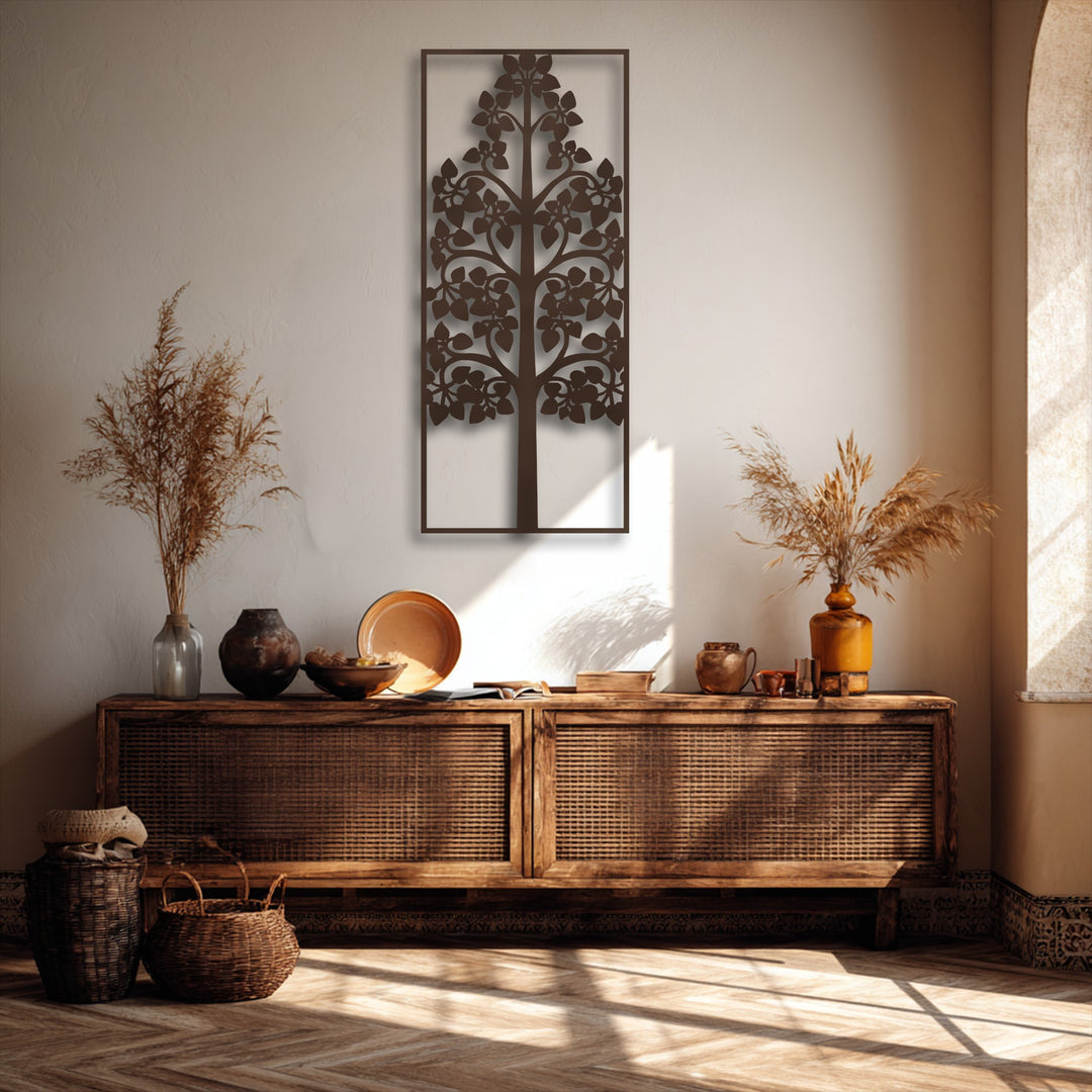 Tree of Life Frame – Elegant Botanical Metal Wall Art
