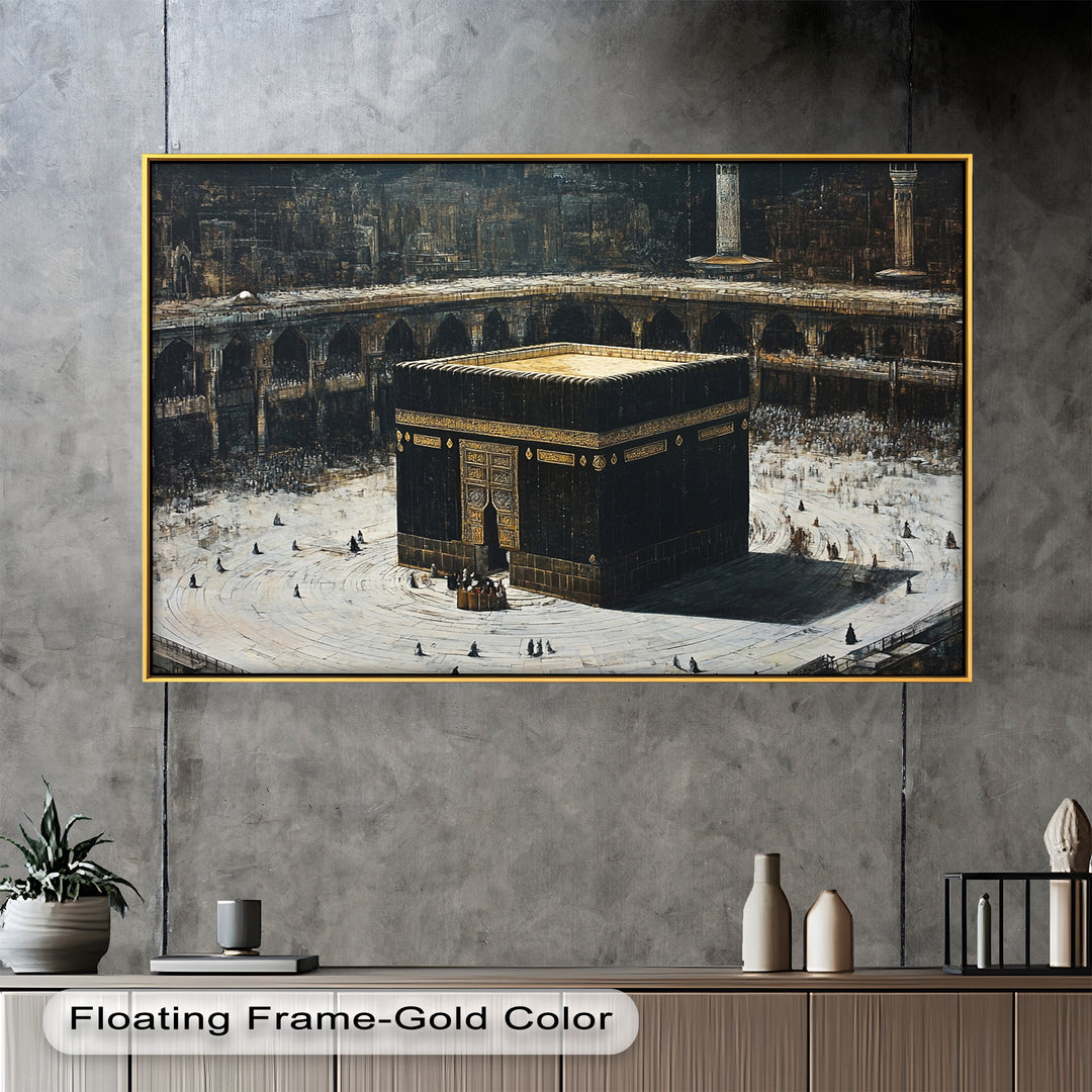 Kaaba Sacred Site Wall Art – Religious Oil Painting