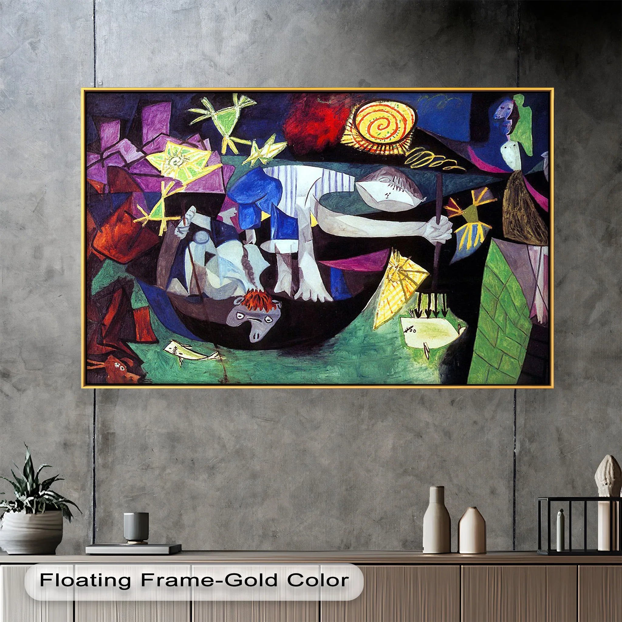 The Bathers by Picasso – Colorful Surreal Oil Painting Print