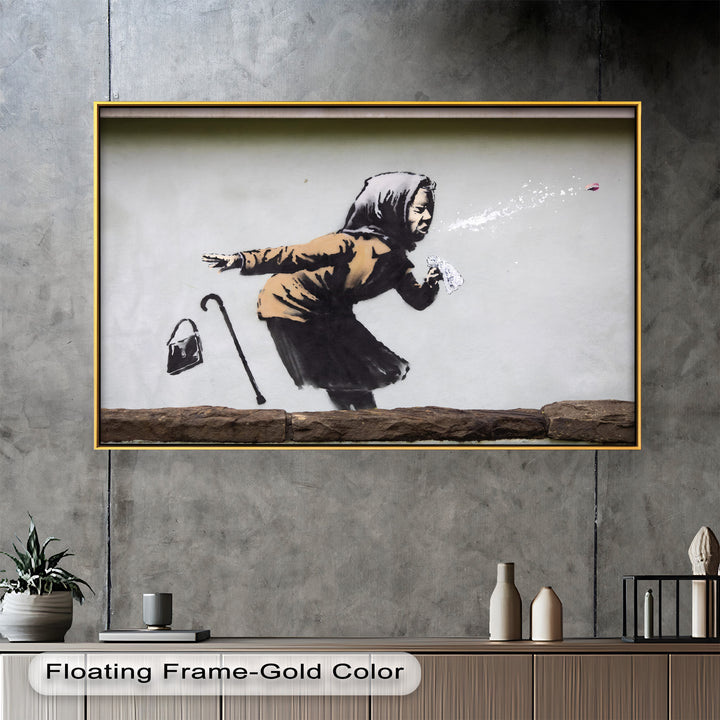 The Power of a Sneeze – Banksy Oil Painting