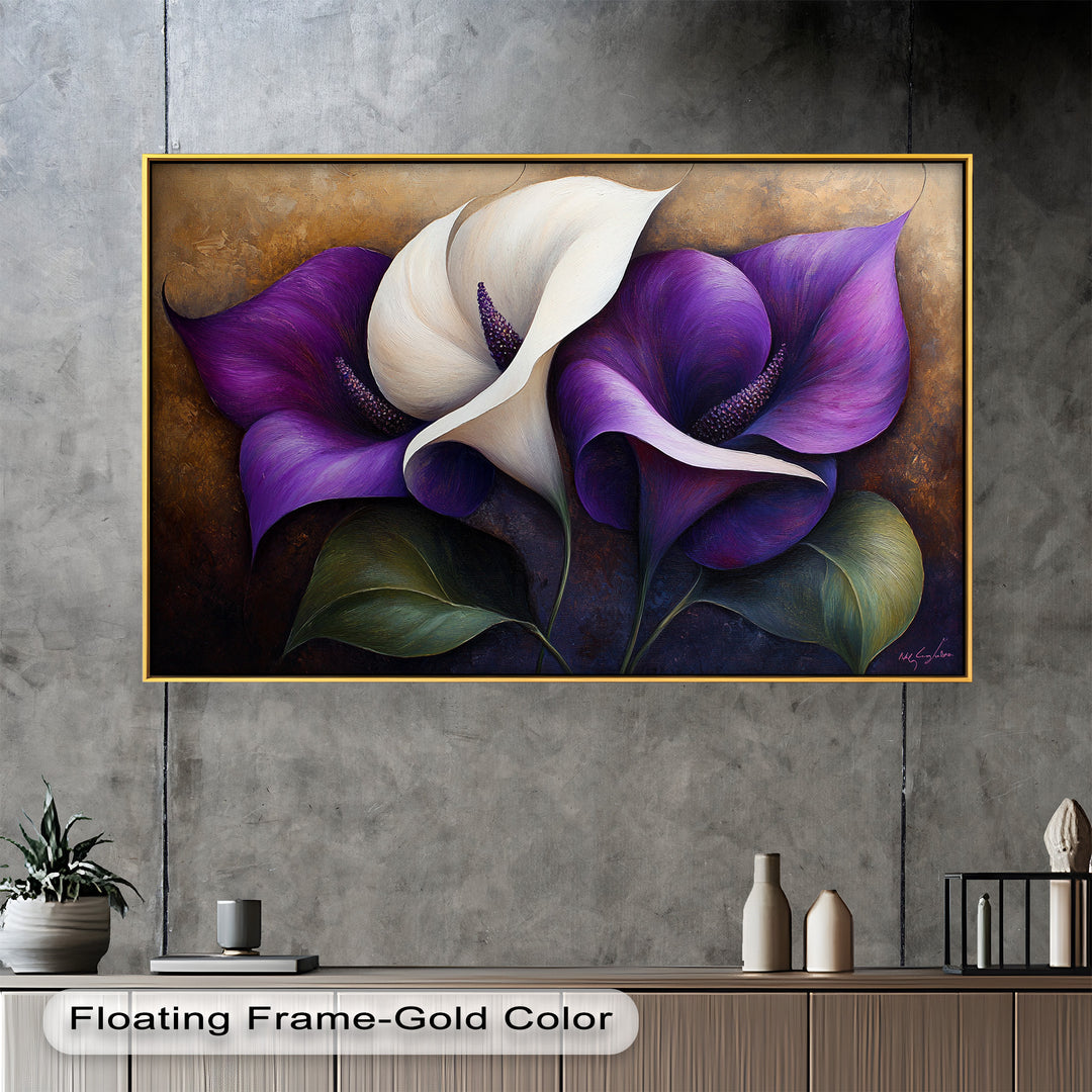 Purple Tulips – Luxurious Floral Oil Painting