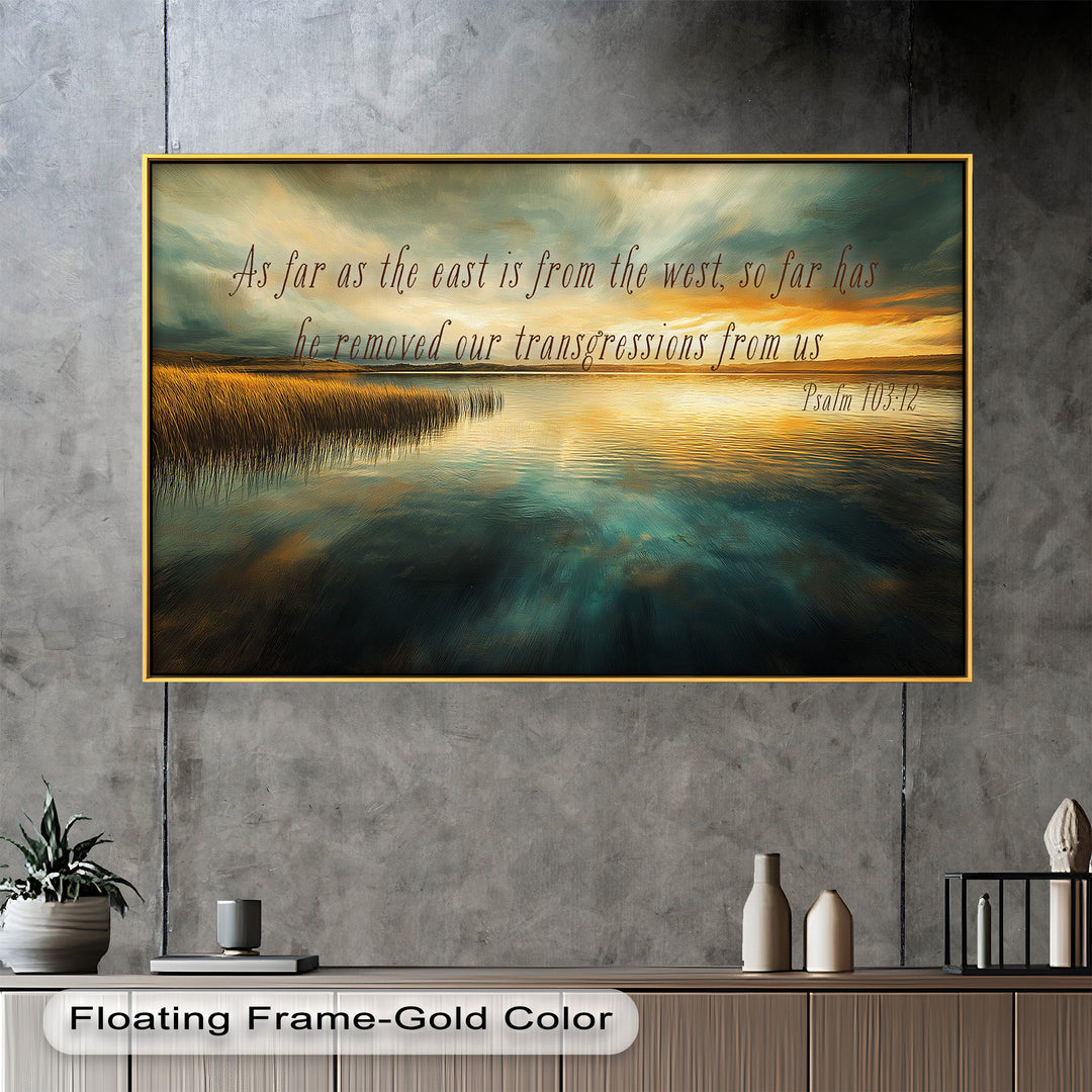 Divine ocean painting featuring Jesus walking on water.
