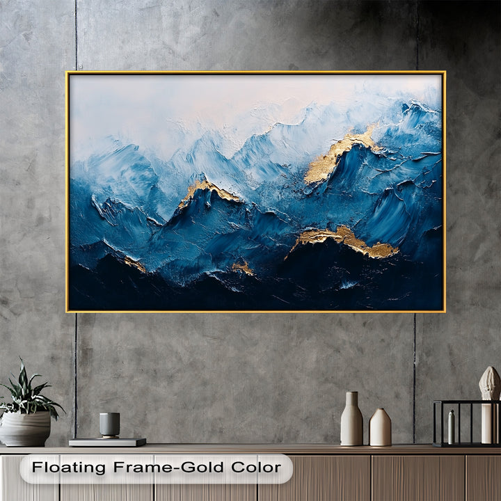 Blue Ridge Art – Abstraktes Berg-Ölgemälde