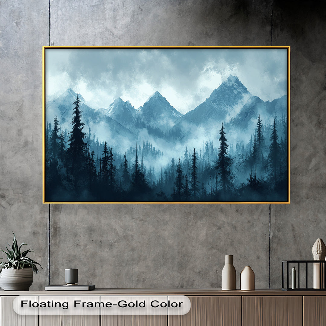 Misty Mountain Pines – Landscape Oil Paintings