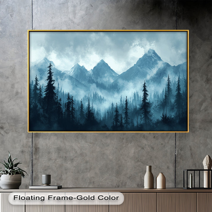 Misty Mountain Pines – Landscape Oil Paintings