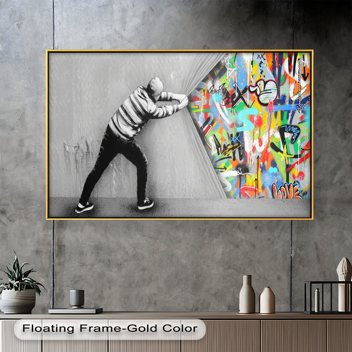 Unveiling the Chaos – Banksy Oil Painting