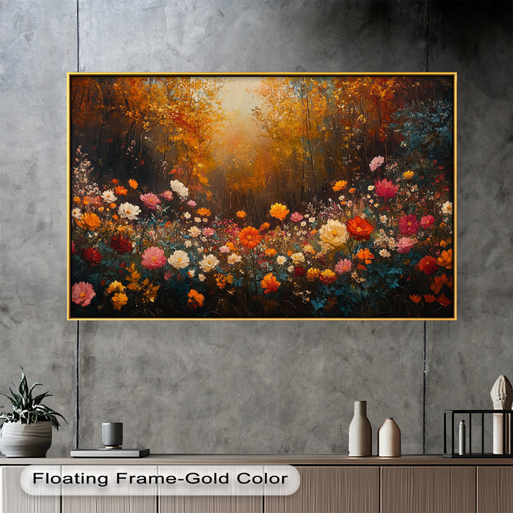 Autumn Floral Meadow – Colorful Nature Oil Paintings