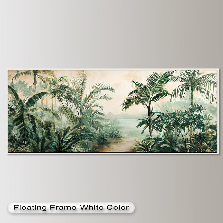Tropical Garden Escape – Lush Jungle Oil Painting