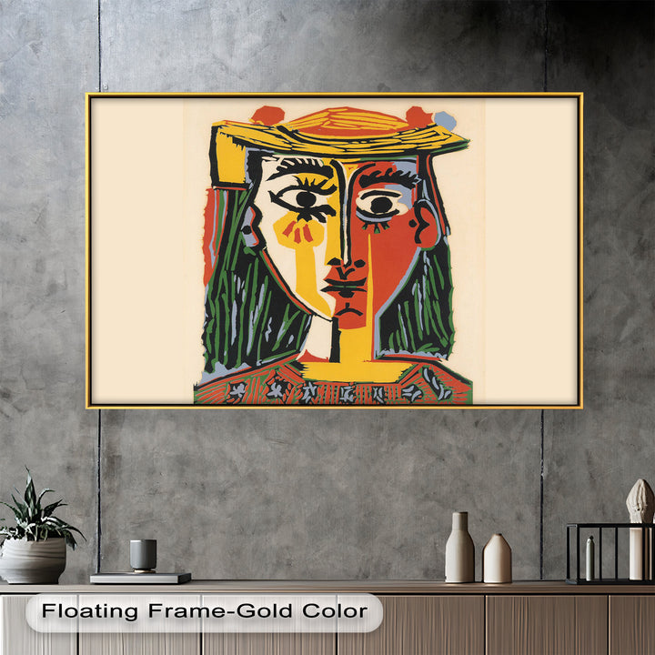Picasso Woman with Hat – Cubist Portrait Oil Painting