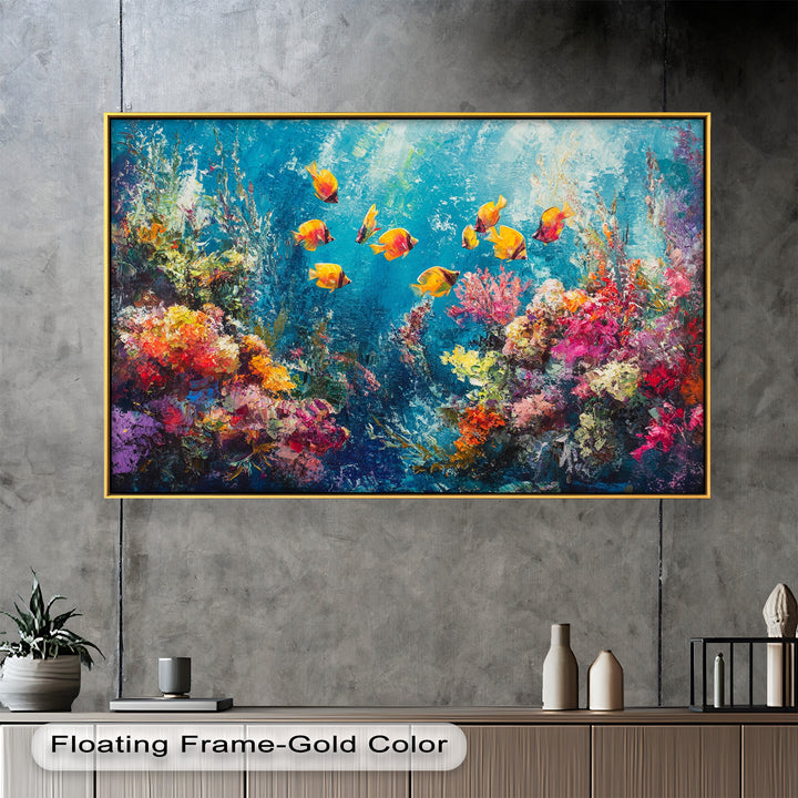 Coral Reef with Tropical Fish – Animal Oil Painting