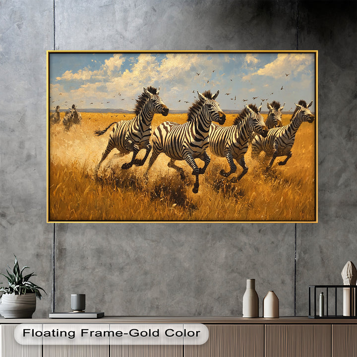 Running Wild – Zebra Oil Painting