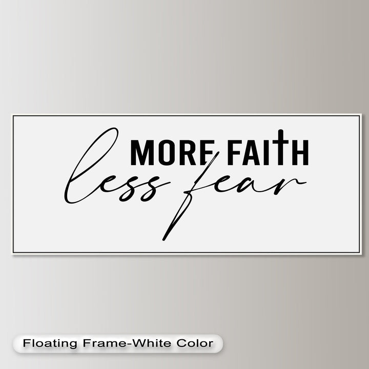 More Faith, Less Fear – Motivational Oil Painting