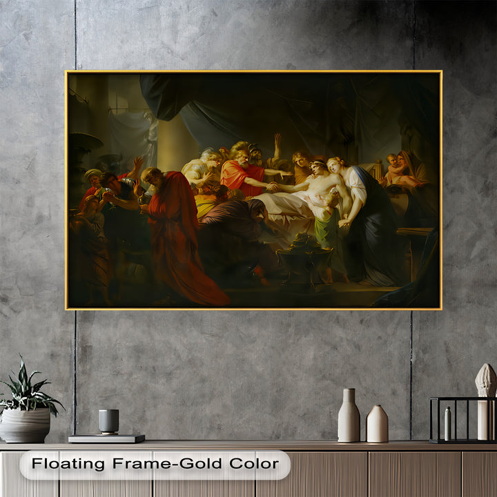 The Death of a Hero – Last Breath of Virtue Classicism Oil Painting