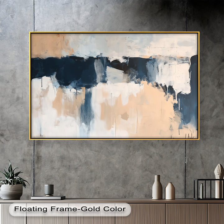 Desert Horizon – Minimalist Abstract Oil Painting