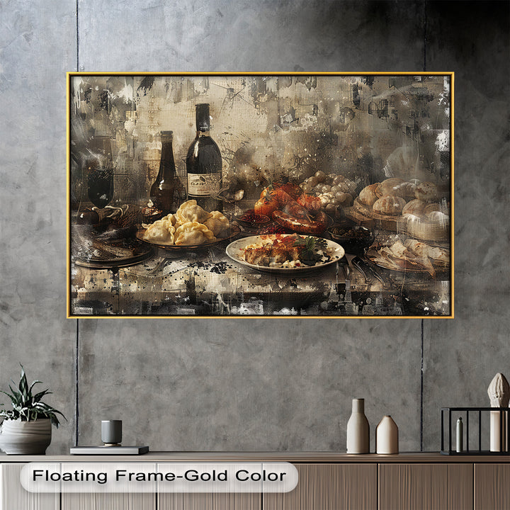 Rustic Feast – Vintage Culinary Still Life Food Painting