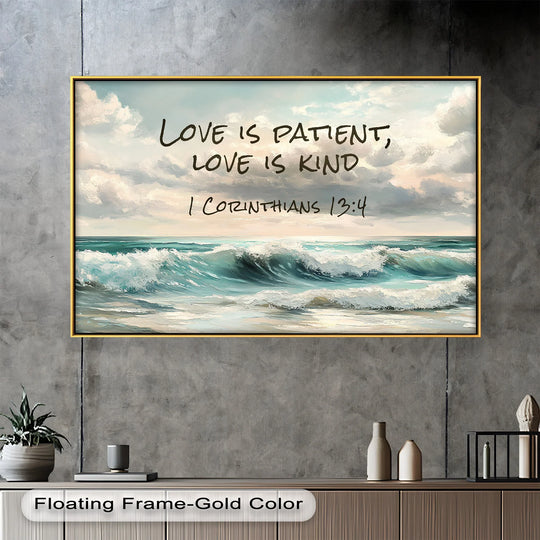 Inspirational seascape artwork symbolizing patience and kindness.
