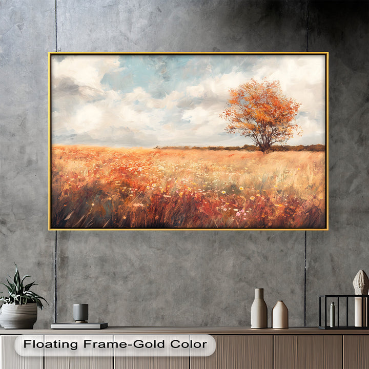 Vintage Autumn Fall – Landscape Oil Painting
