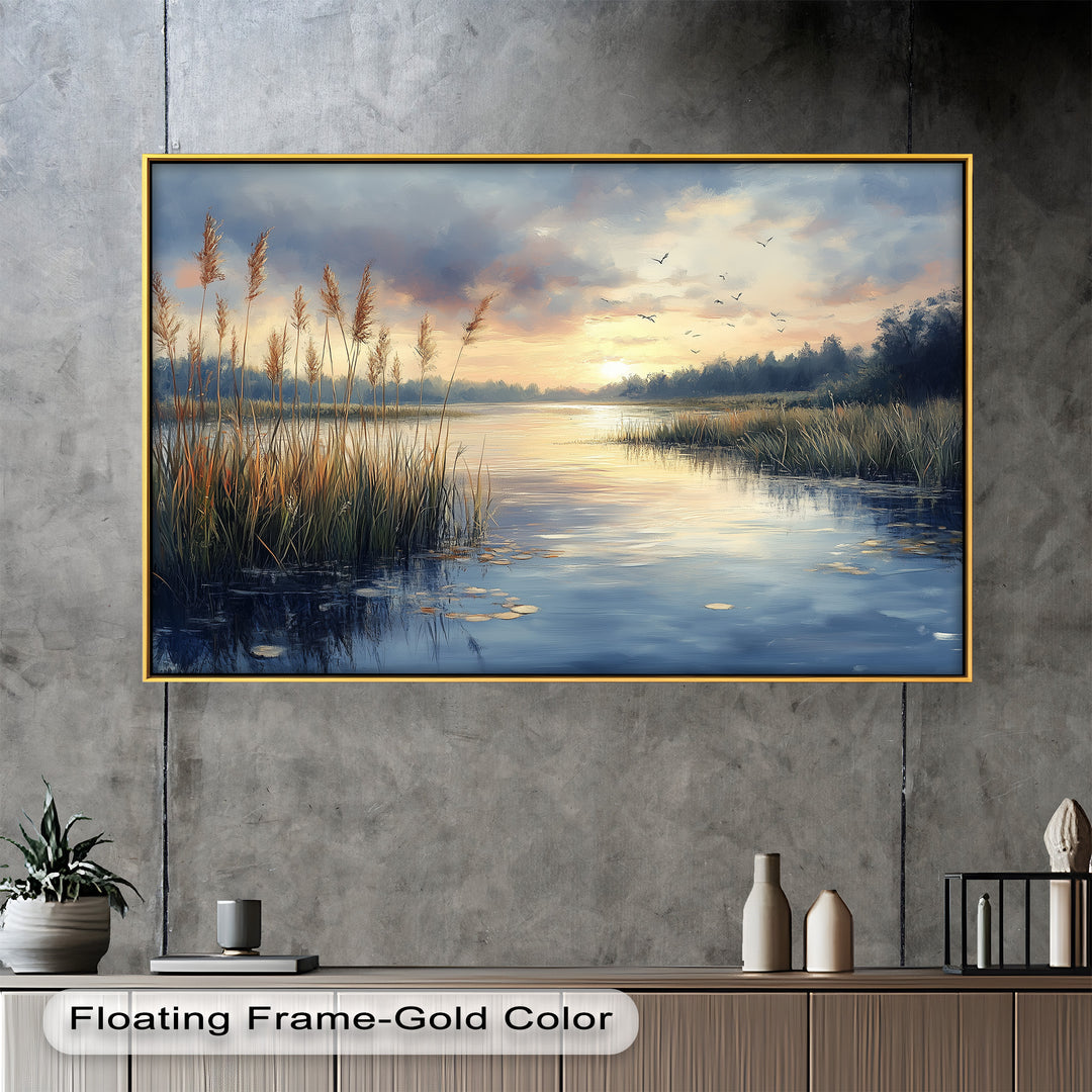 Lake Sunrise – Landscape Oil Painting