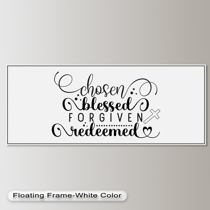Chosen, Blessed, Forgiven, Redeemed – Bible Verse Oil Painting