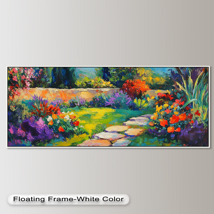 Sunlit Garden Path – Colorful Impressionist Oil Painting