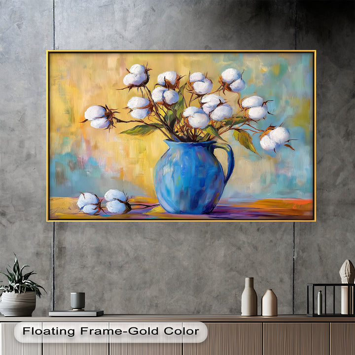 Blue Vase – Floral Oil Painting
