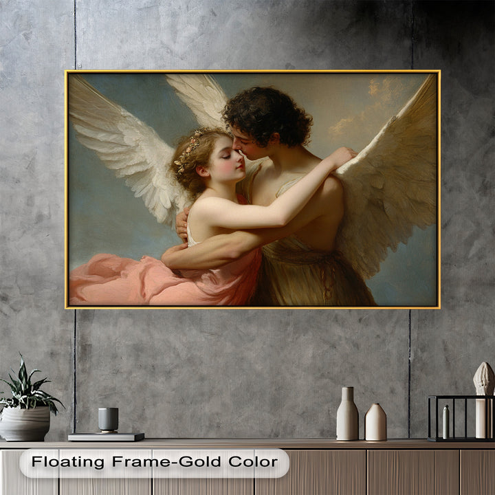 Heavenly Embrace – Cupid and Psyche Renaissance Love Oil Painting
