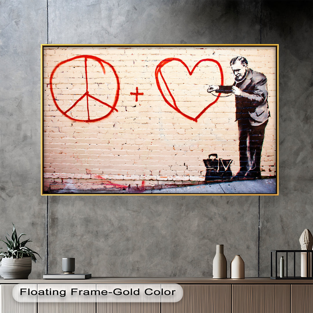 Peace + Love Equation – Banksy Oil Painting