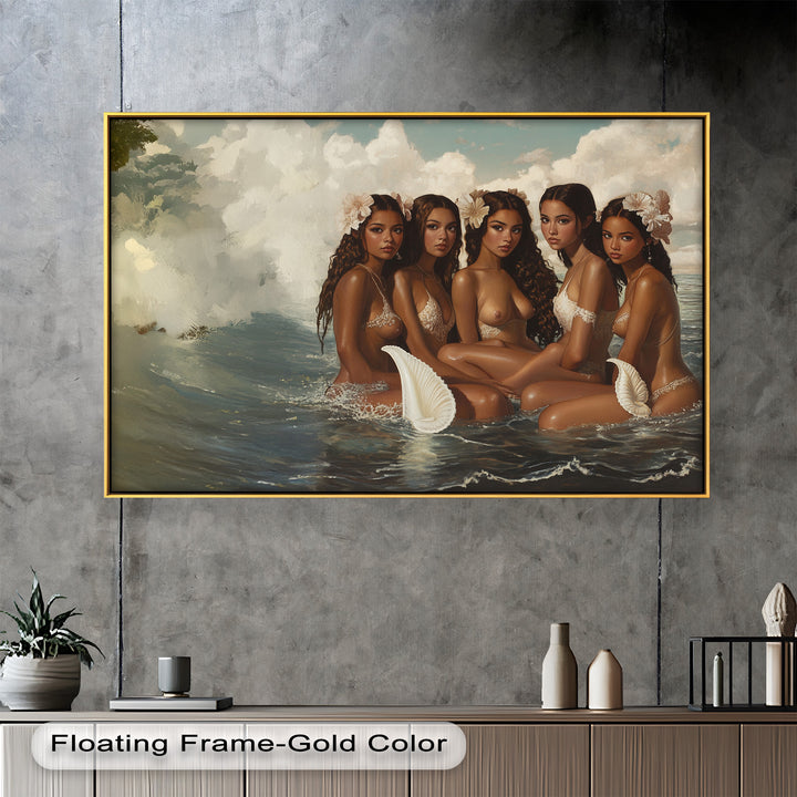 Daughters of the Tide – Mythical Sirens in a Renaissance Oil Painting