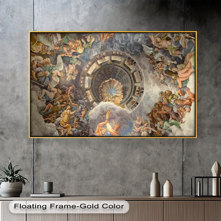 Assumption of the Virgin by Correggio – Renaissance Ceiling Oil Painting